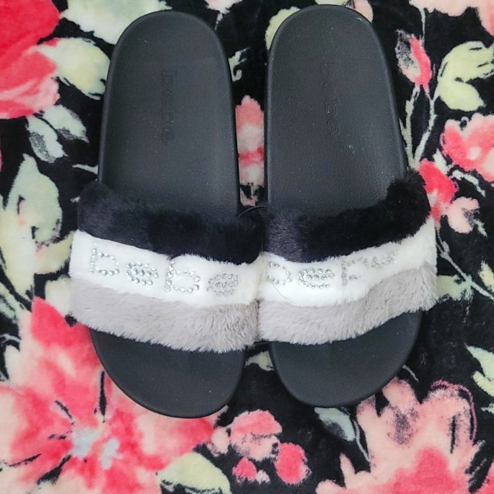 NWT Authentic BeBe Hard Bottom Slippers Shoes